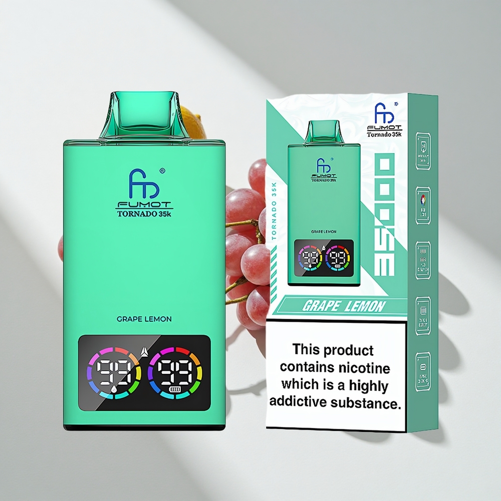 Fumot Tornado 25000 Puffs Dual Mesh Grape Lemon Disposable Vape