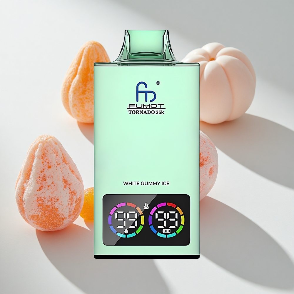 Fumot Tornado 25000 Puffs Dual Mesh White Gummy Ice Disposable Vape