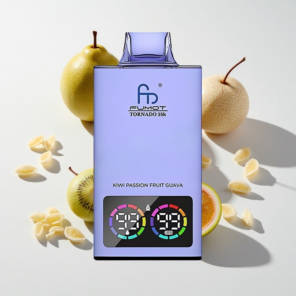 Fumot Tornado 25000 Puffs RGB Kiwi Passion Fruit Guava Disposable Vape