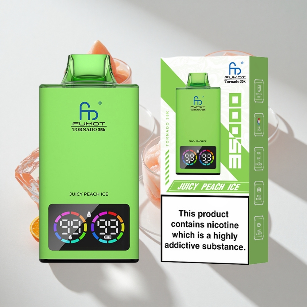 Fumot Tornado 35K Puffs Dual Mesh 35000 Juicy Peach Ice Disposable Vape