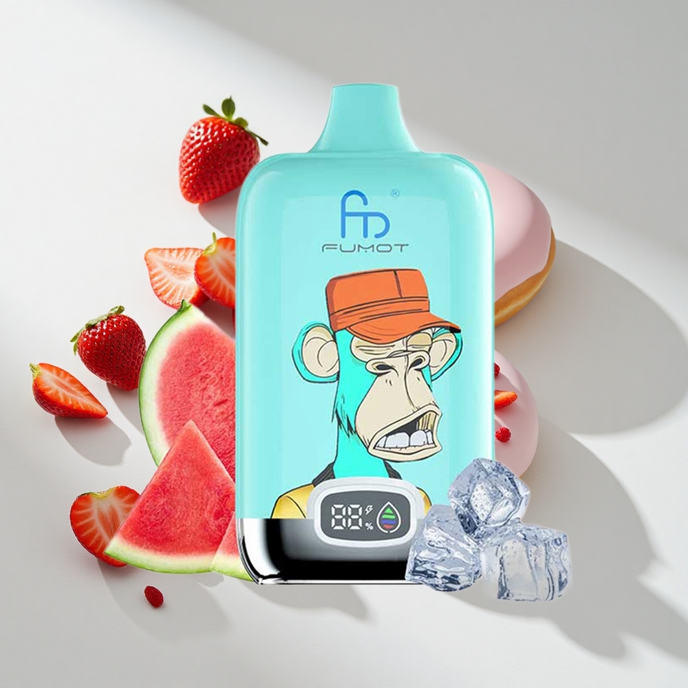 Fumot Tornado Digital Box 12000 Strawberry Donut Disposable Vape