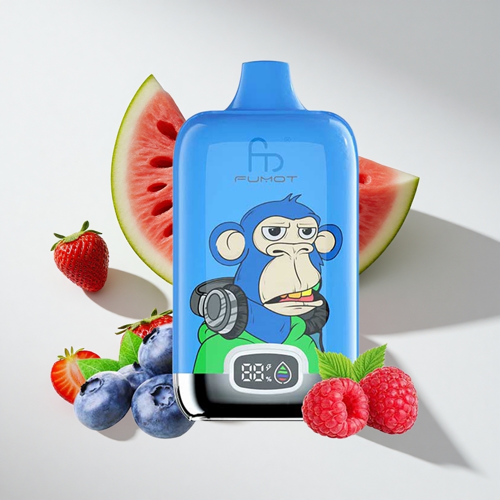 Fumot Tornado Digital Box 12000 Strawberry Watermelon Disposable Vape