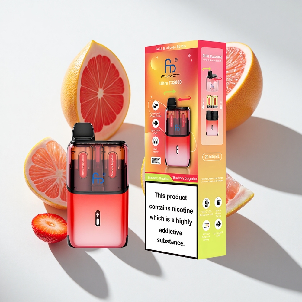 Fumot Ultra T32000 24ml Disposable Vape Strawberry Grapefruit Dragonfruit